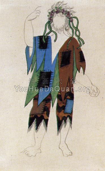 芭蕾舞剧《三角帽》服装设计：疯子 - 巴勃罗·毕加索